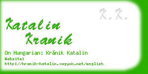 katalin kranik business card