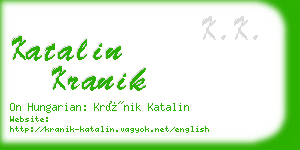 katalin kranik business card